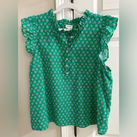 J. Crew Factory Tops - J. Crew Factory Flutter-Sleeve Top NWOT